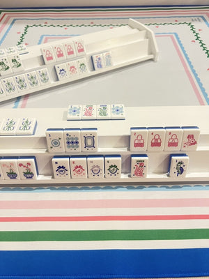 Double Two Player Racks on Bright Mat