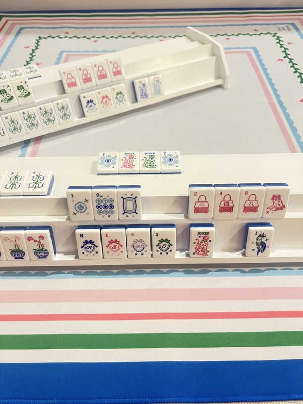 Double Two Player Racks on Bright Mat