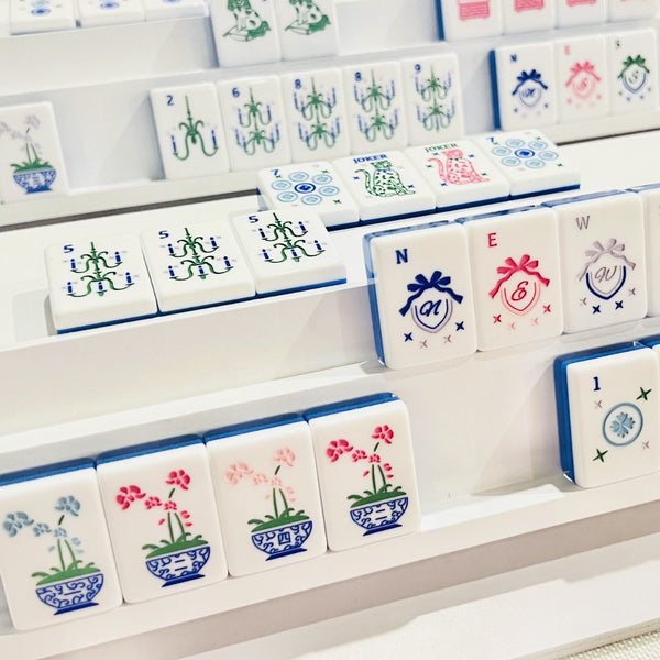 Double Two Player Racks Closeup with Tiles