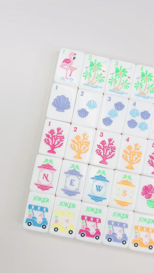 The Palm Royale Mahjong Tile Collection and Matching Mat