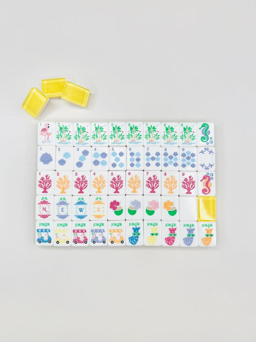 The Palm Royale Mahjong Tile Collection and Matching Mat