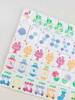 The Palm Royale Mahjong Tile Collection and Matching Mat
