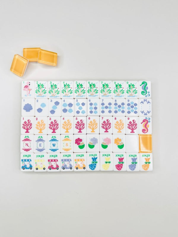 The Palm Royale Mahjong Tile Collection and Matching Mat