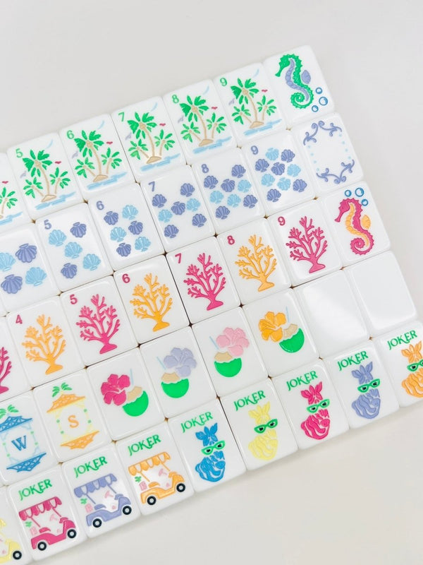 The Palm Royale Mahjong Tile Collection and Matching Mat