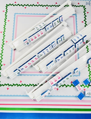 Acrylic Racks on Bright Mat with Blue Tiles