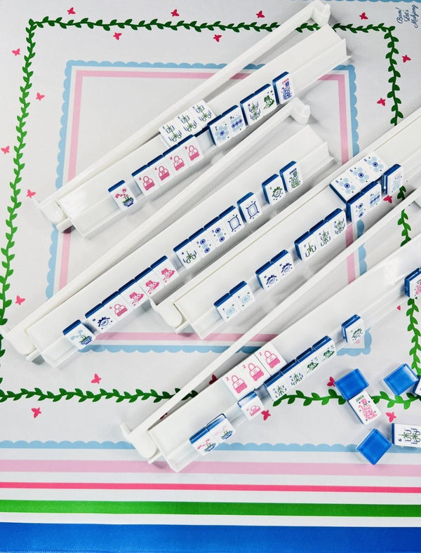 Acrylic Racks on Bright Mat with Blue Tiles