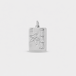 14K Gold Mahjong Charm with Lab Diamonds | Fine Mahjong Jewelry