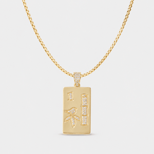 14K Gold Mahjong Pendant Necklace | Fine Mahjong Jewelry