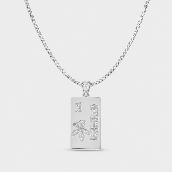 14K Gold Mahjong Pendant Necklace | Fine Mahjong Jewelry