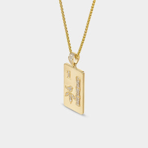 14K Gold Mahjong Pendant Necklace | Fine Mahjong Jewelry