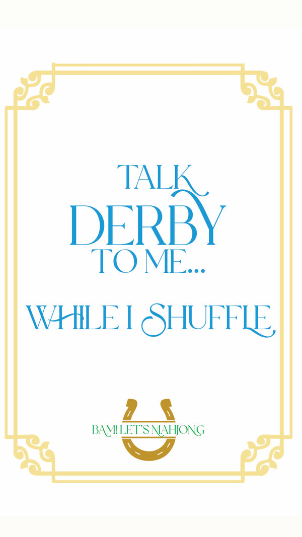 Kentucky Derby Mahjong Tile Collection with Matching Mat & Shuffler