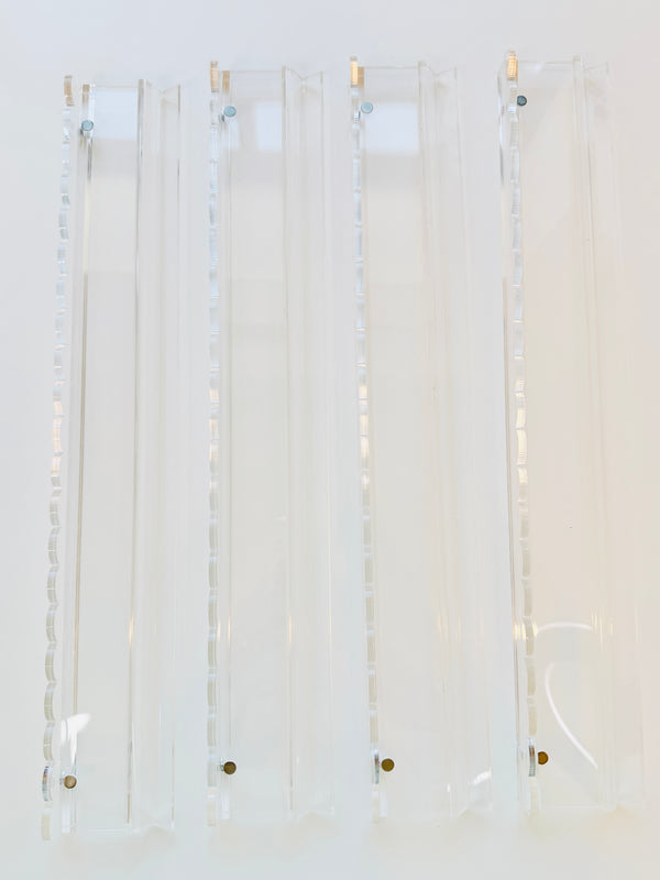 Mahjong Clear Acrylic Racks and Scallop Pusher