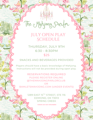Open Play Evening July 9th