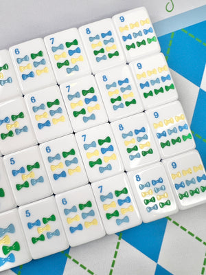 Kentucky Derby Mahjong Tile Collection with Matching Mat & Shuffler
