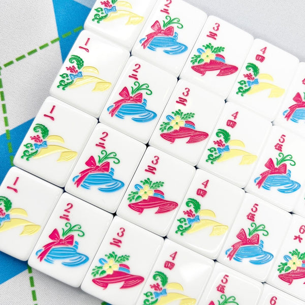 Kentucky Derby Mahjong Tile Collection with Matching Mat & Shuffler