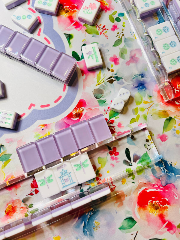 Secret Garden Mahjong Mat | Watercolor Floral Mahjong Mat