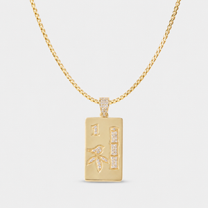14K Gold Mahjong Pendant Necklace | Fine Mahjong Jewelry