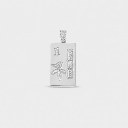 14K Gold Mahjong Pendant Necklace | Fine Mahjong Jewelry