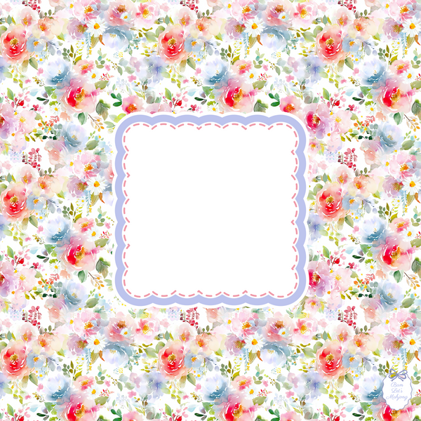 Secret Garden Mahjong Mat | Watercolor Floral Mahjong Mat