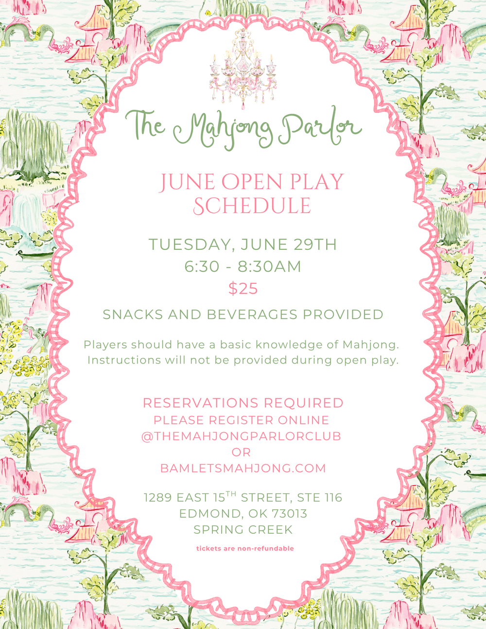 Open Play Evening June 29