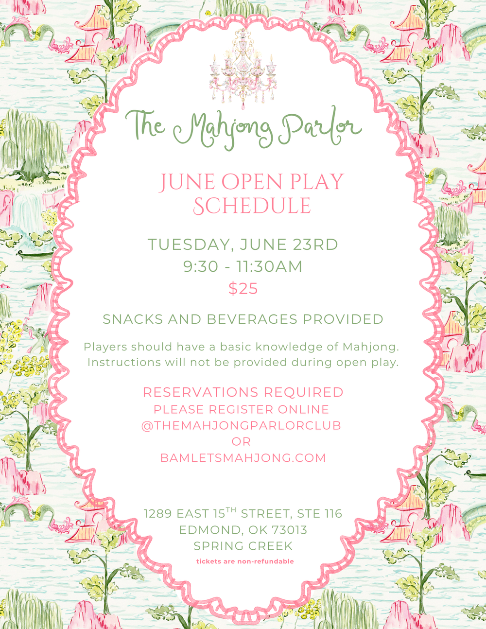 Open Play Morning June 23rd