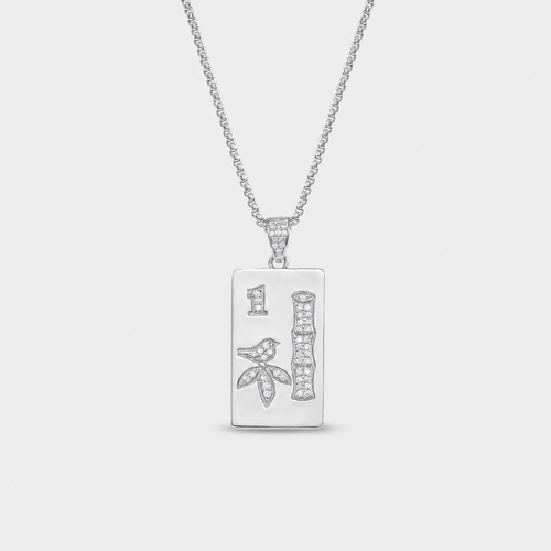 14K Gold Mahjong Pendant Necklace | Fine Mahjong Jewelry