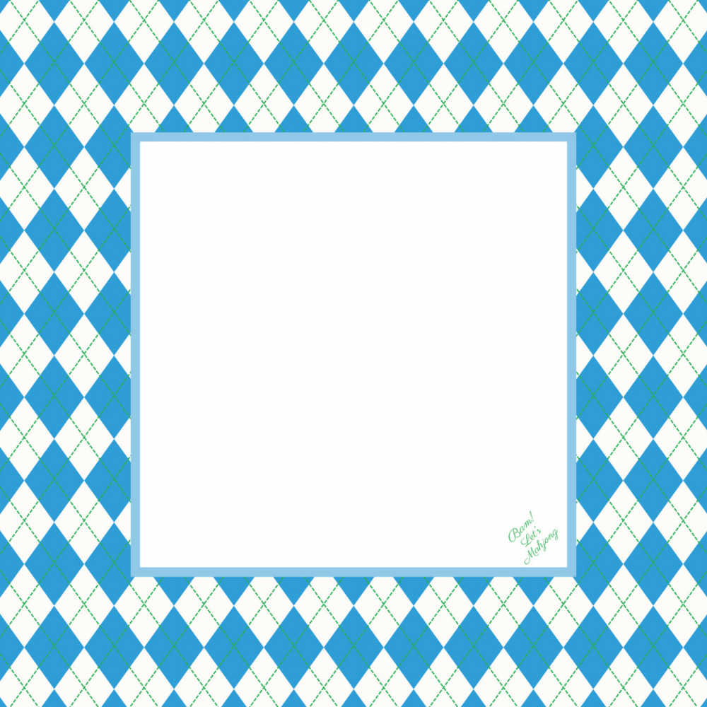 Bluegrass Argyle Mahjong Mat