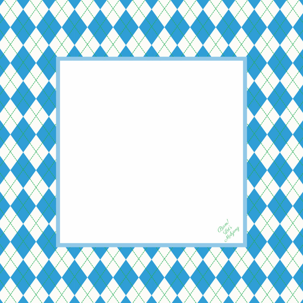 Bluegrass Argyle Mahjong Mat