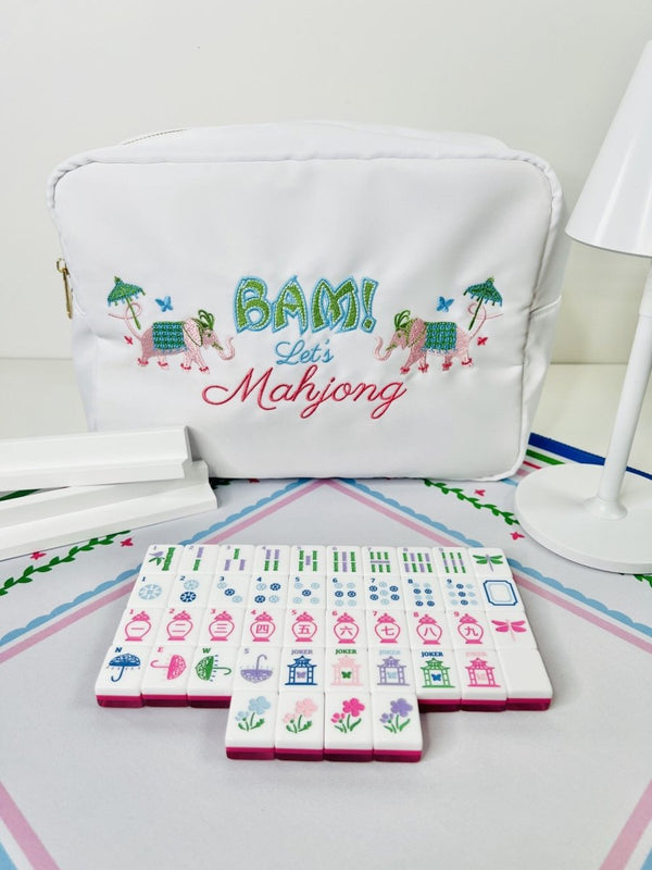 Travel Mahjong Tile Set - Garden Party Bright Mahjong Tiles
