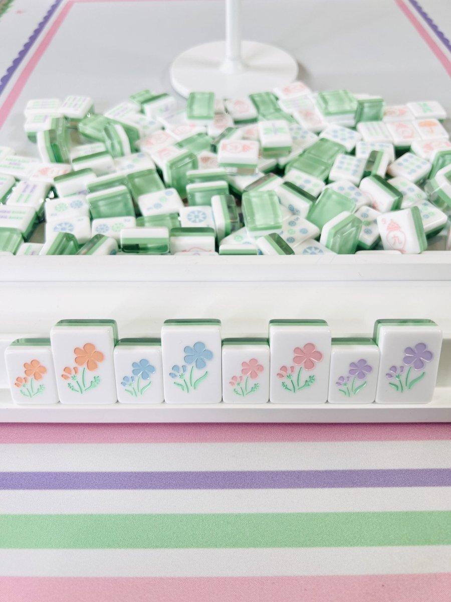 Party Tile Set Garden Party Pastel Mahjong Tiles Travel Set (Pre-Orders) - Bam Lets ...