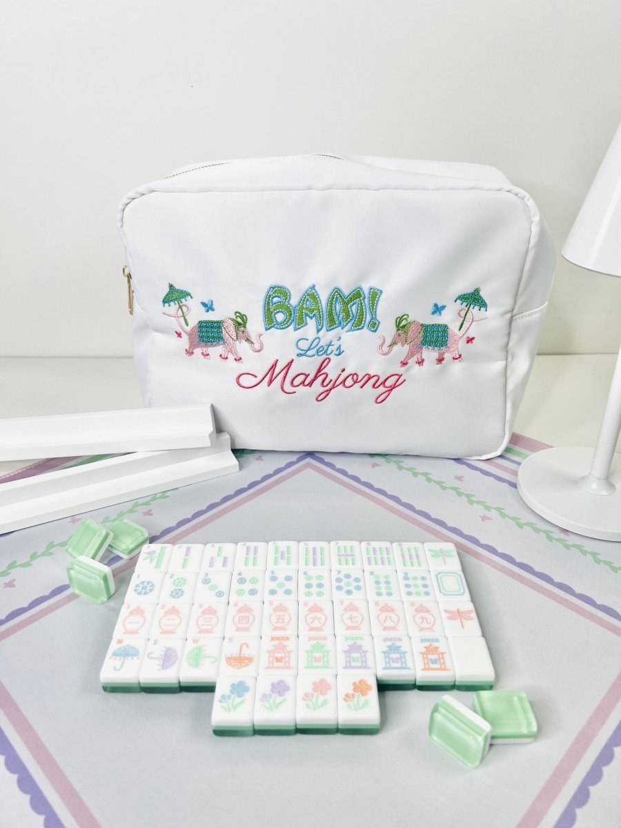 Party Tile Set Garden Party Pastel Mahjong Tiles Travel Set (Pre-Orders) - Bam Lets ...
