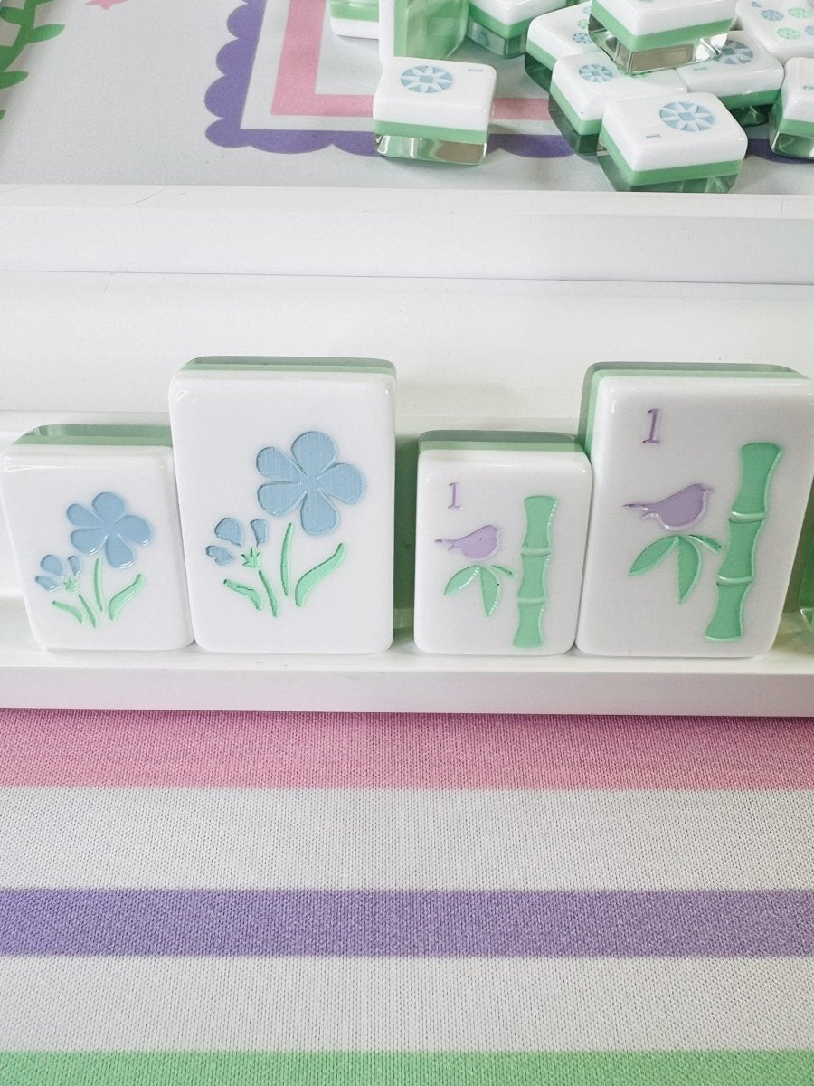 Party Tile Set Garden Party Pastel Mahjong Tiles Travel Set (Pre-Orders) - Bam Lets ...