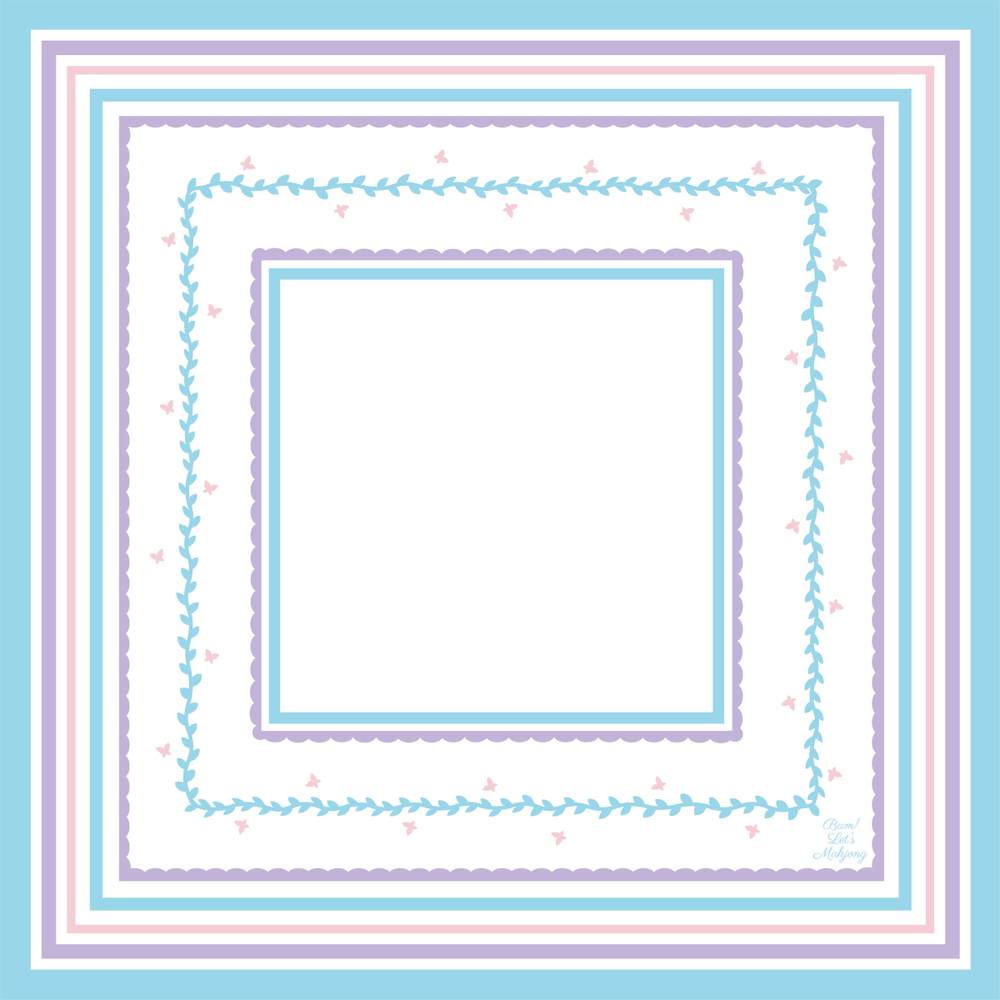 Garden Party Sky Blue Mahjong Mat