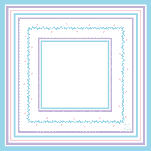 Garden Party Sky Blue Mahjong Mat
