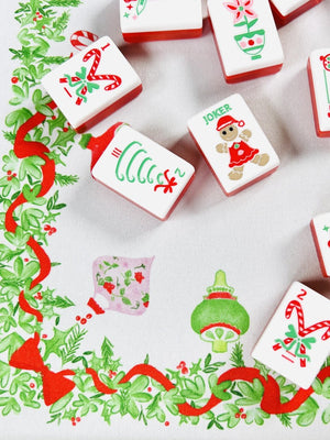 Holly Jolly Mahjong Mat