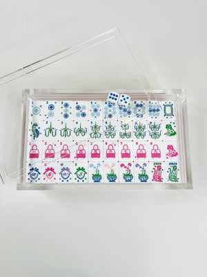 Acrylic Tile Display Box with Tiles and Dice