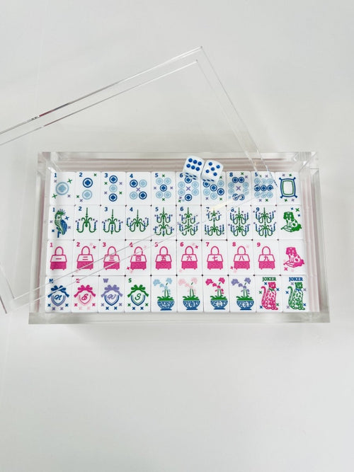 Acrylic Tile Display Box with Tiles and Dice