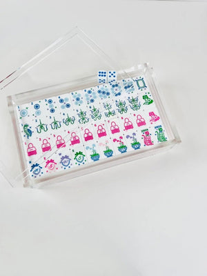 Acrylic Display Box with Tiles - box lid is open