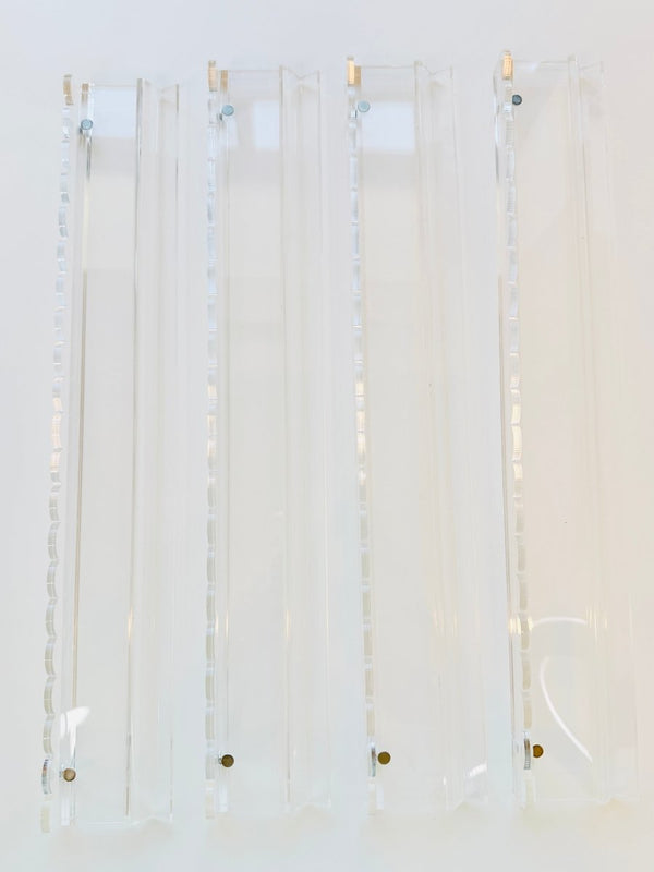 Mahjong Clear Acrylic Racks and Scallop Pusher