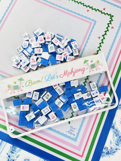 Clear Zipper Bag with Tiles