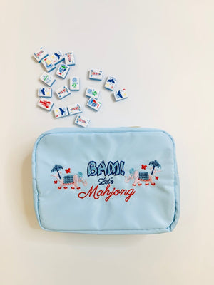 Mahjong Embroidered Tile Bag