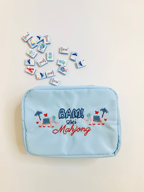 Mahjong Embroidered Tile Bag