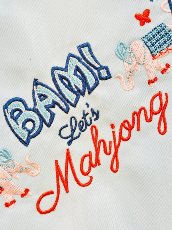 Mahjong Embroidered Tile Bag