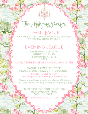 Fall Evening League Mahjong Evening (Tuesday Evening)