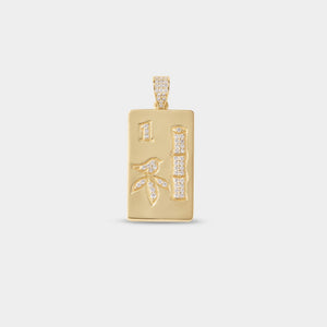 14K Gold Mahjong Pendant Necklace | Fine Mahjong Jewelry