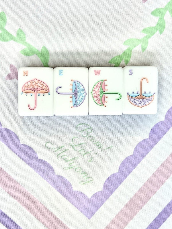 Garden Party Winds Tiles Closeup on Pastel Mat