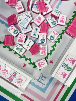 Pink Grandmillennial Tiles Closeup