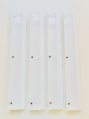 Mahjong White Acrylic Rack and Pusher