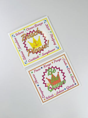 Be The Queen Beach Please - Playing Card