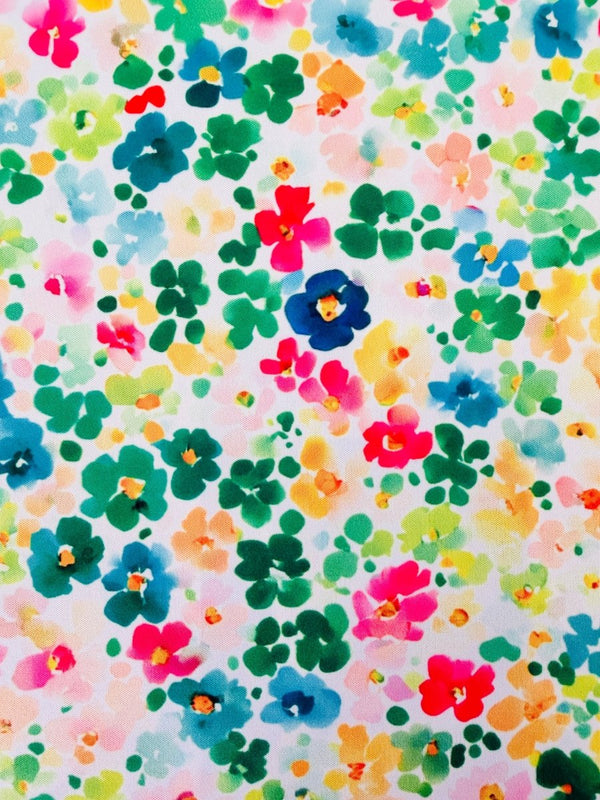 Posy Pop Watercolor Floral Mahjong Mat
